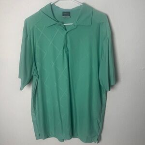 Nike Golf polo shirt diamond pattern mint green